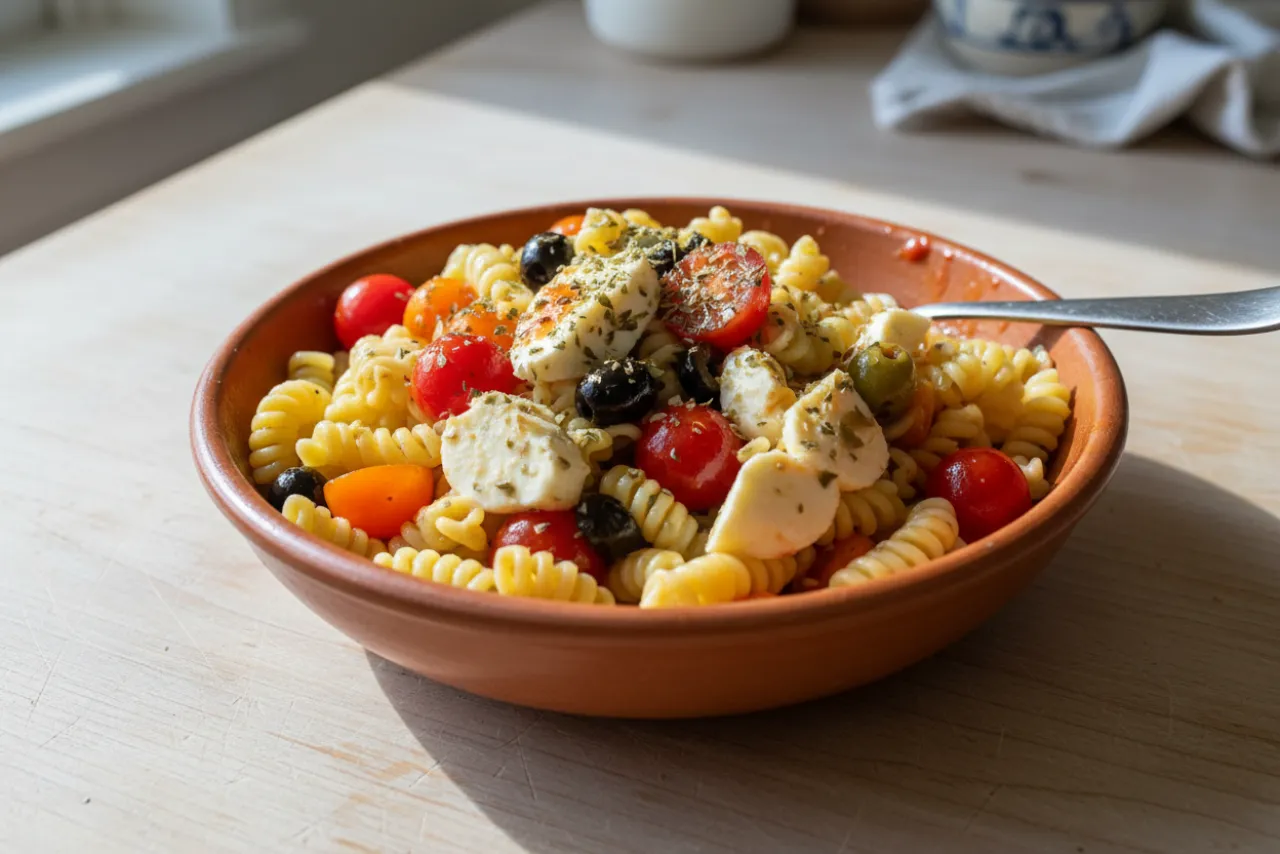 Italian Pasta Salad — a healthy Italian italian recipe with about 4g of fiber