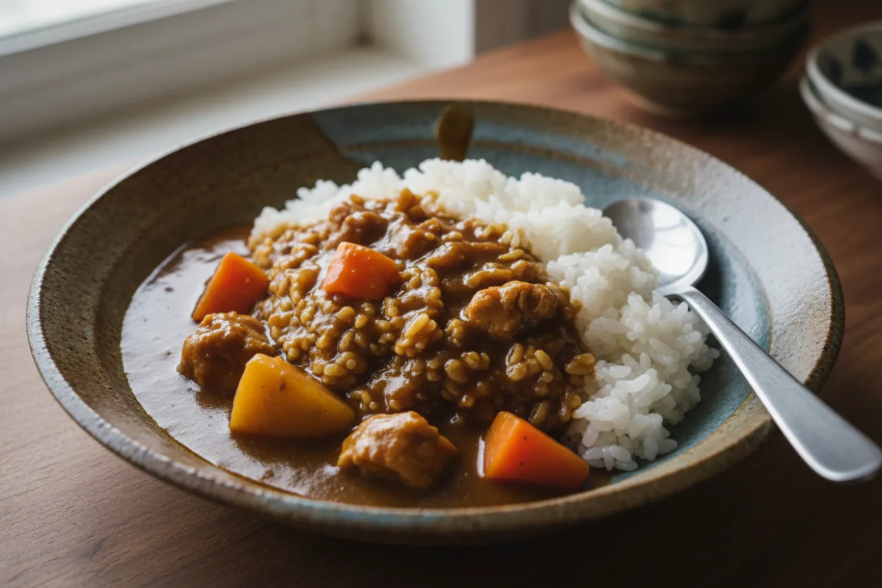 Kare Raisu (Japanese Curry Rice) — a meal prep japanese recipe with about 4g of fiber