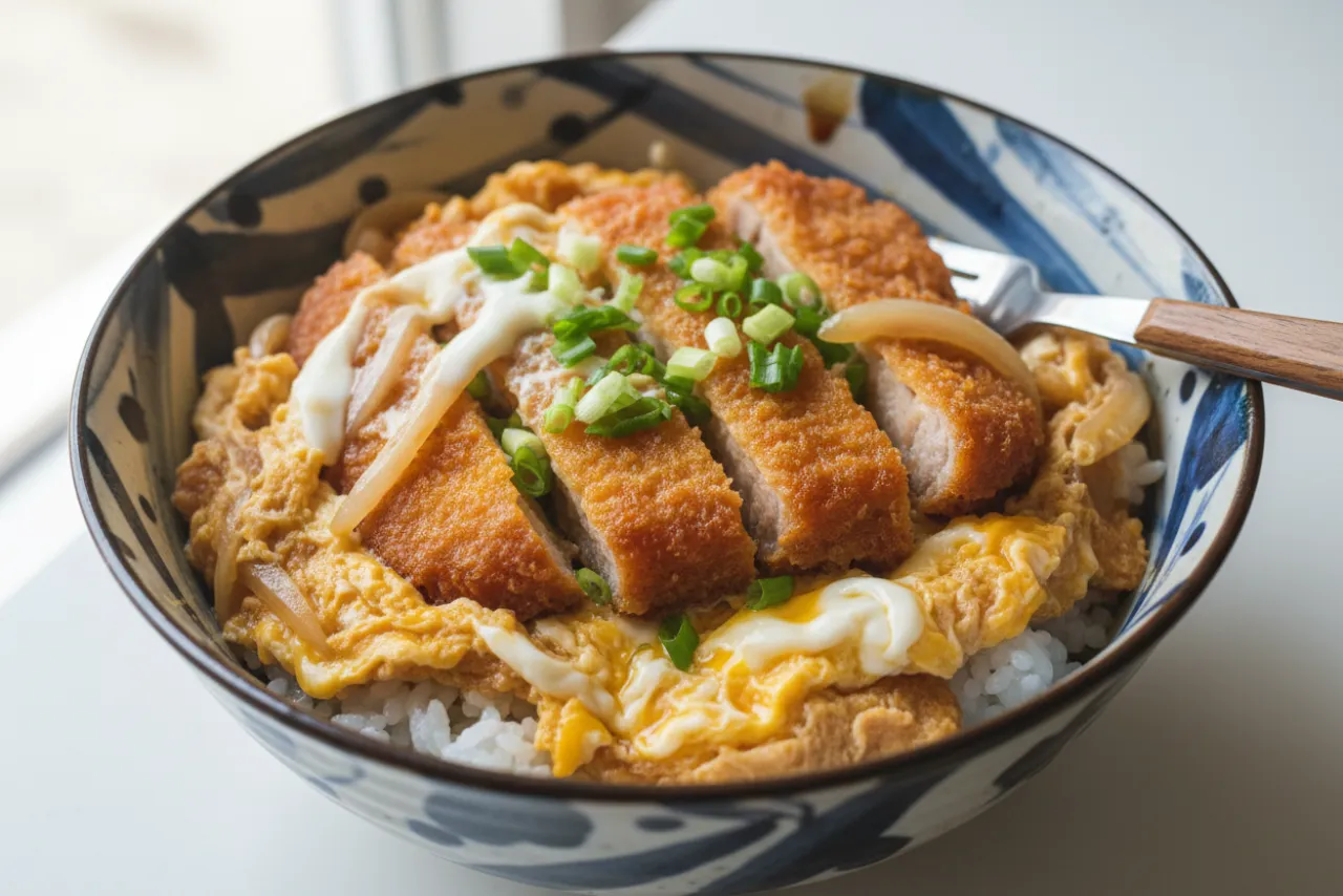 Katsudon — a 30-minute japanese recipe with about 3g of fiber