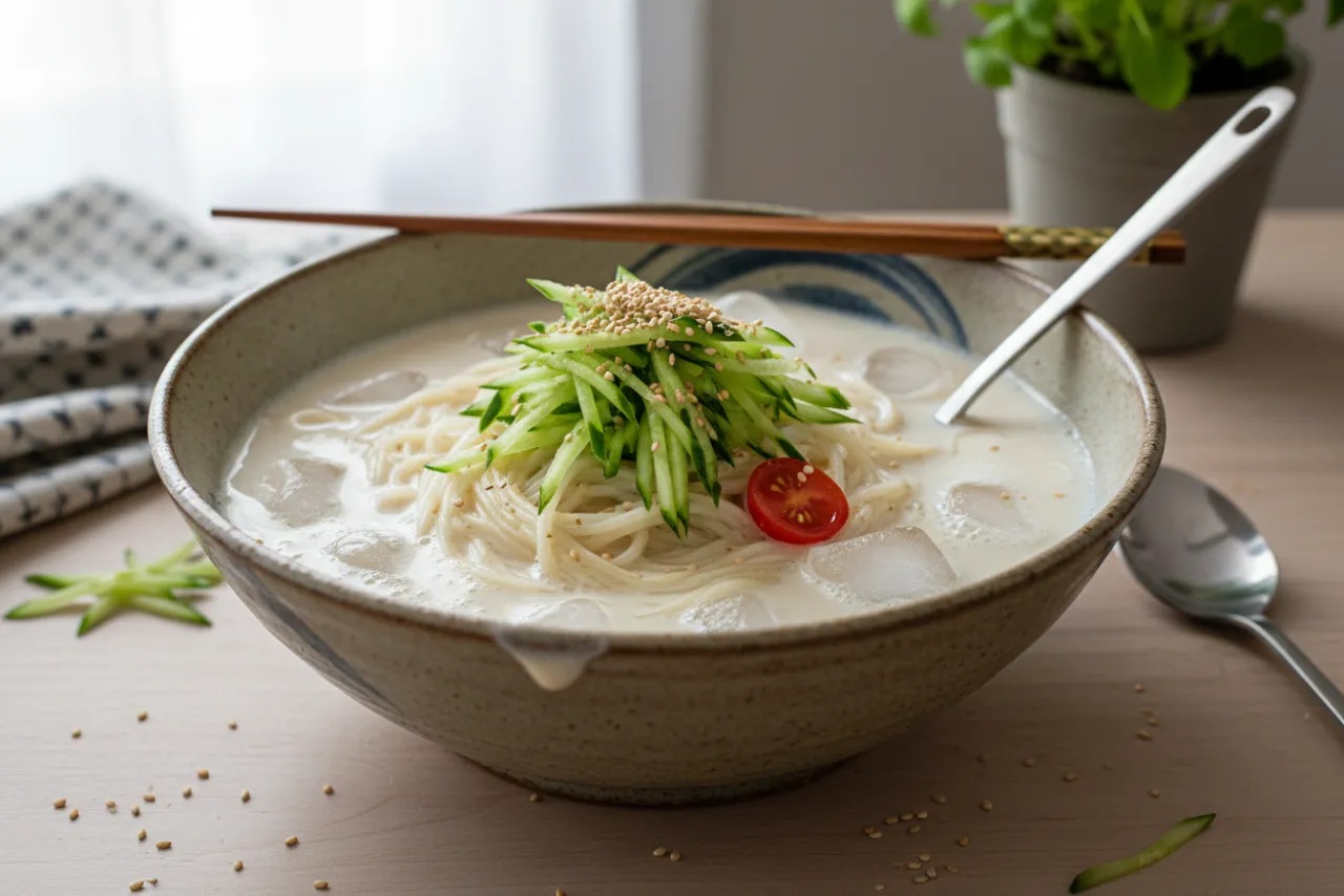 Kongguksu — a 30-minute korean recipe with about 4g of fiber