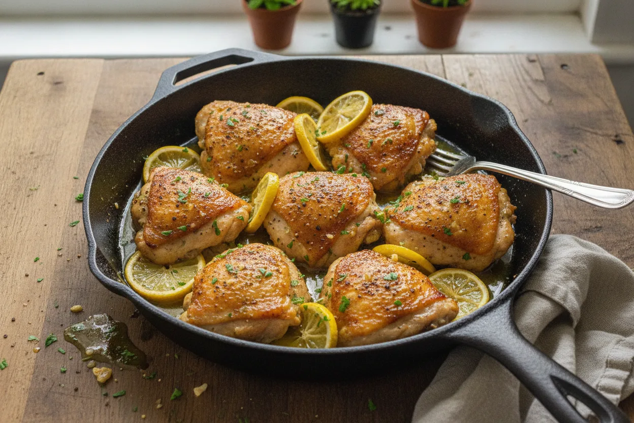 Lemon Pepper Chicken Thighs — a high-protein chicken american recipe with about 1g of fiber