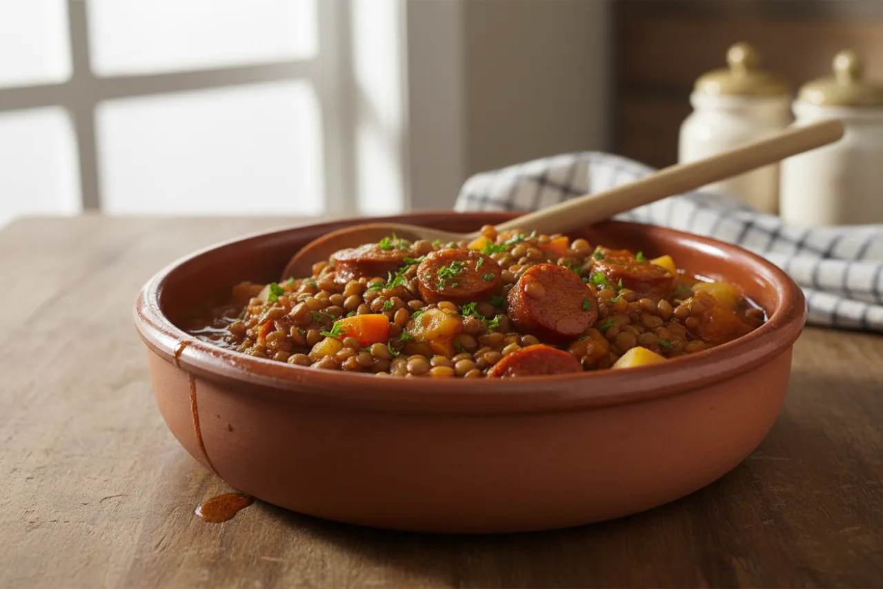 Lentejas Estofadas — a high-protein high-fiber spanish recipe with about 28g of fiber