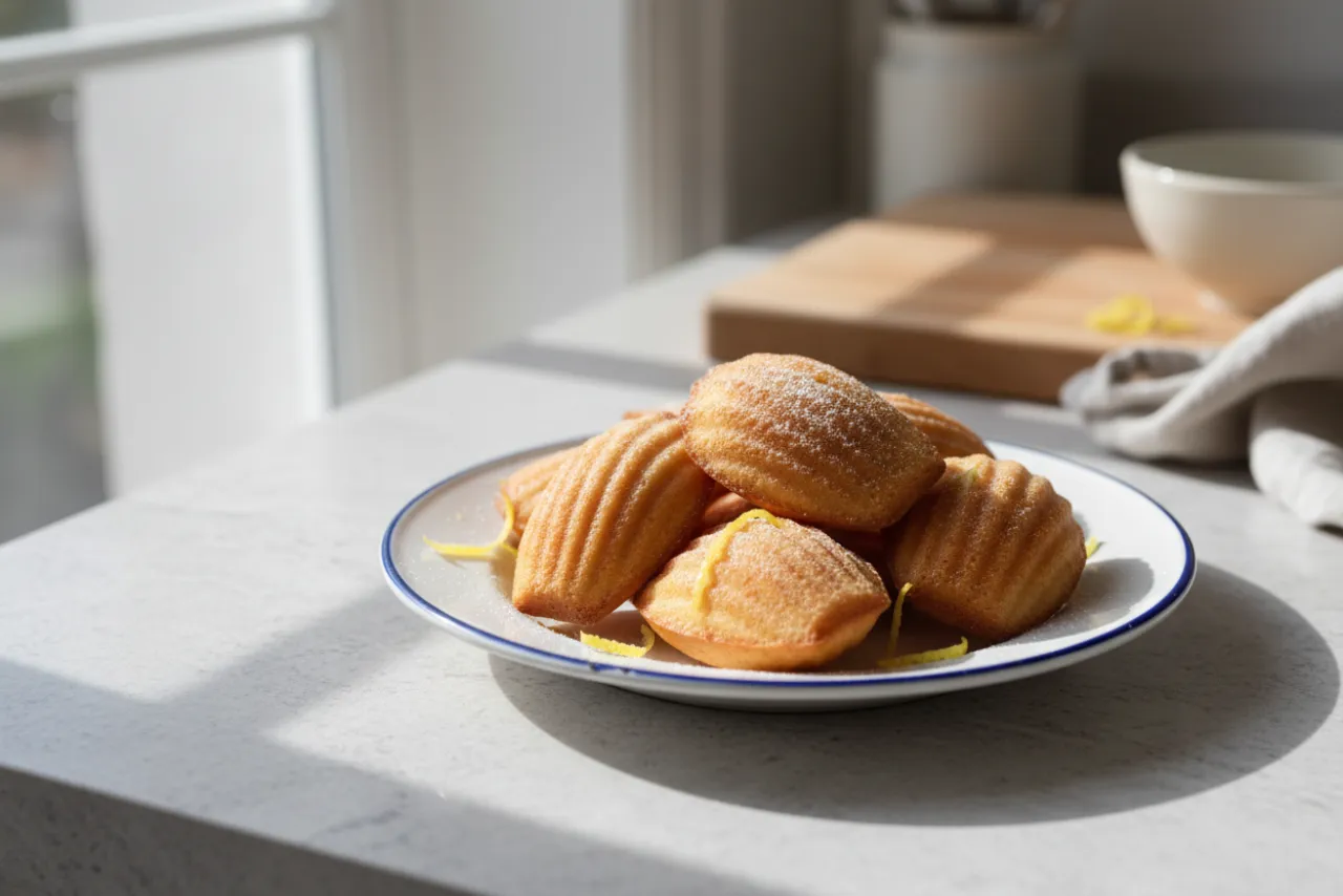 Madeleines — French recipe, finished and plated