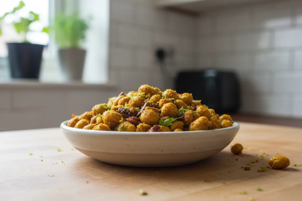 Masala Peanuts — Indian recipe, finished and plated