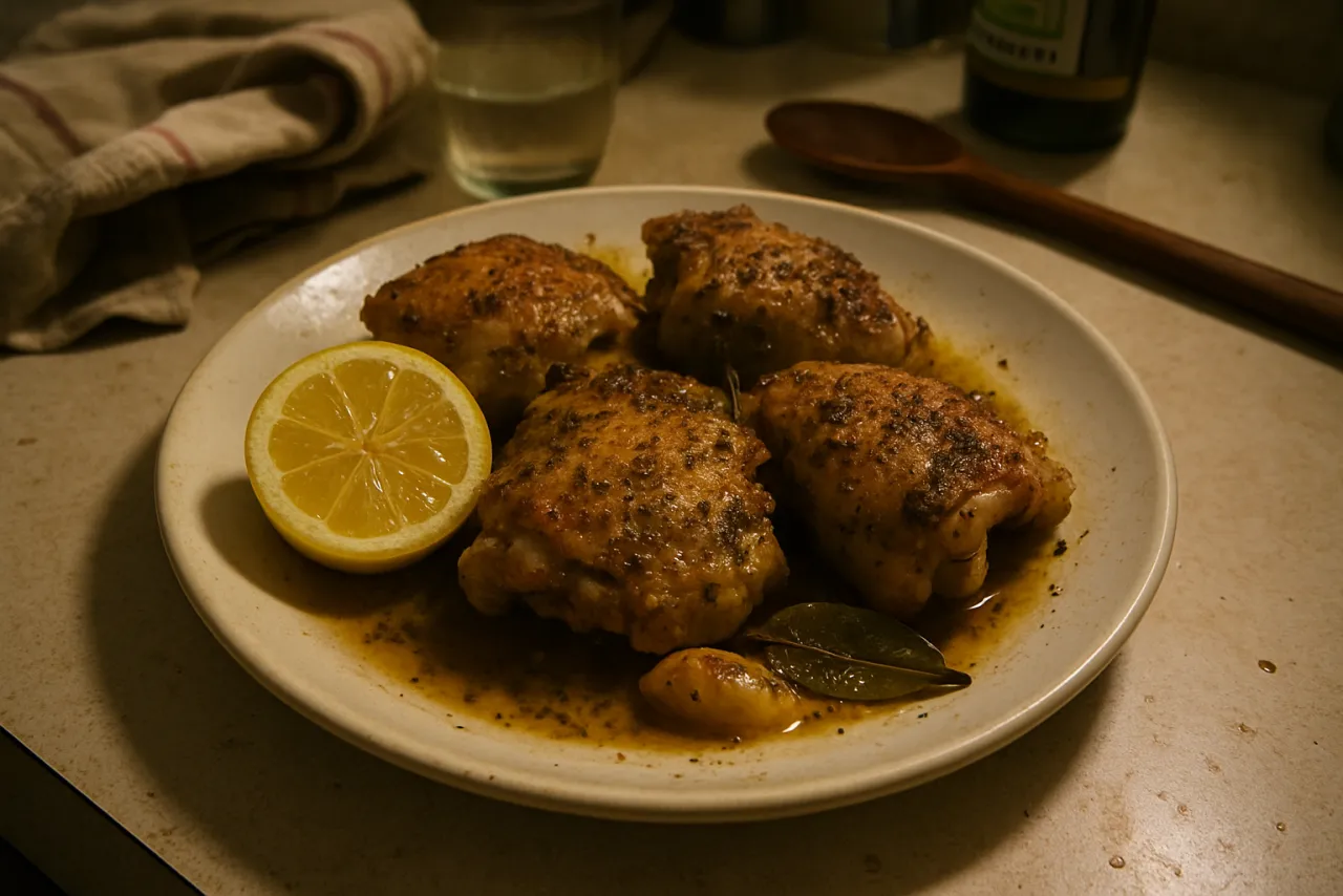 Mediterranean Lemon-Oregano Chicken — a high-protein low-carb mediterranean recipe with about 3g of fiber