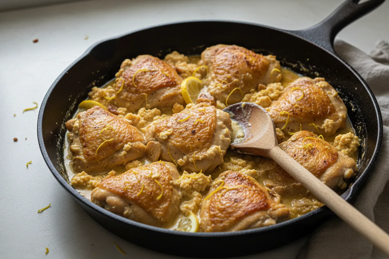 Pollo al Latte — a high-protein low-carb italian recipe with about 1g of fiber
