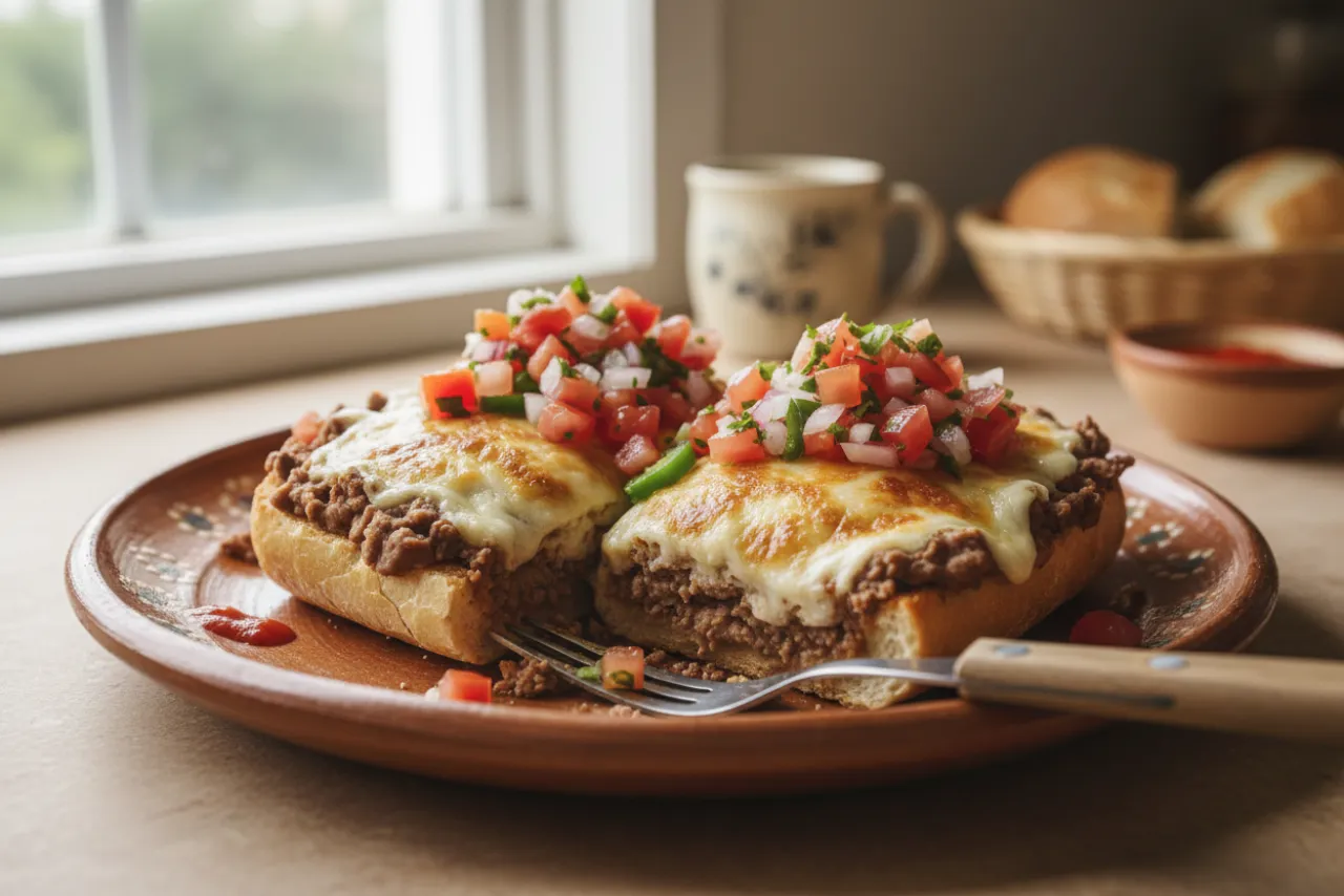 Molletes — a high-fiber mexican meal with about 10g of fiber