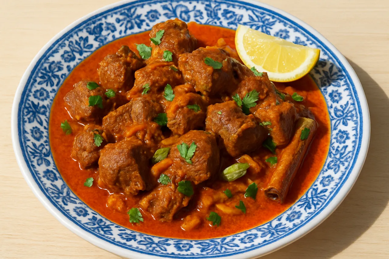 Rogan Josh — a high-protein lunch indian recipe with about 5g of fiber