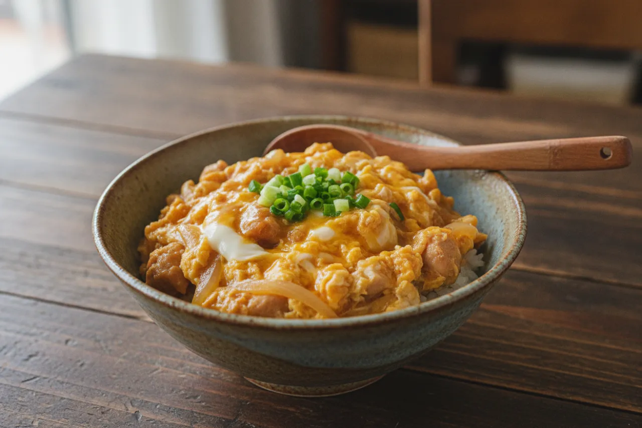 Oyakodon — a 30-minute japanese recipe with about 2g of fiber