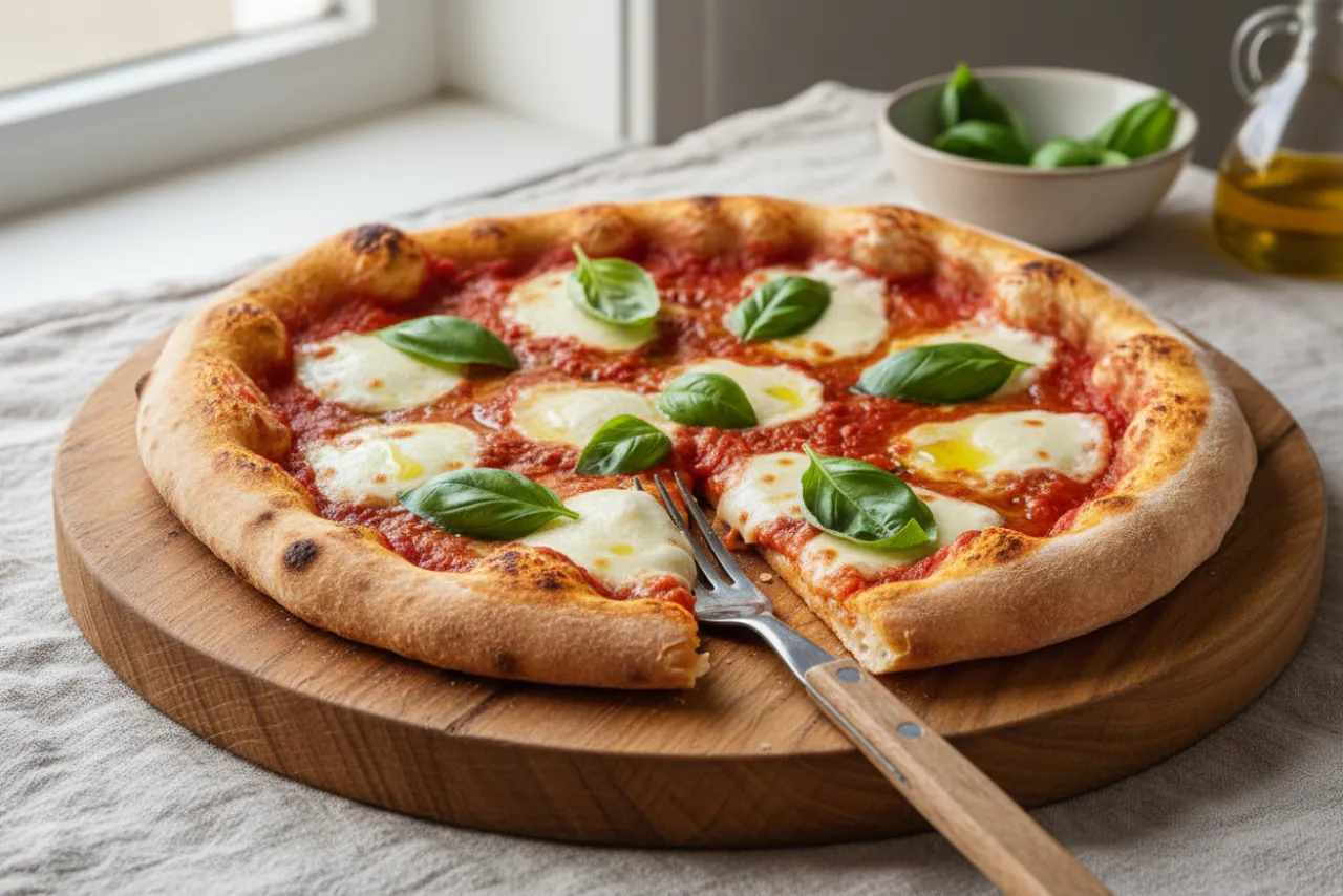 Pizza Margherita — a easy Mediterranean italian recipe with about 5g of fiber