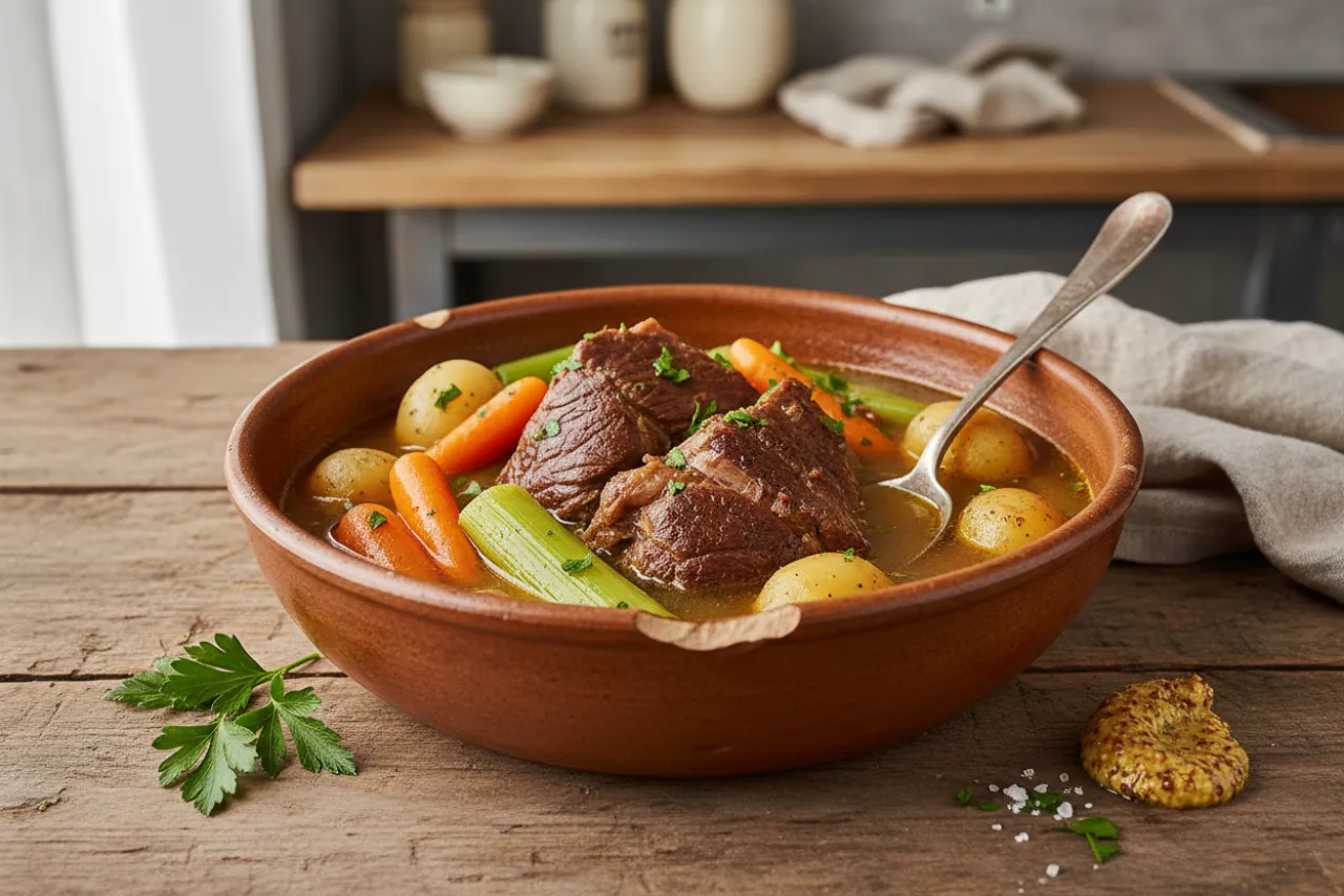Pot-au-Feu — a high-protein low-calorie french recipe with about 5g of fiber