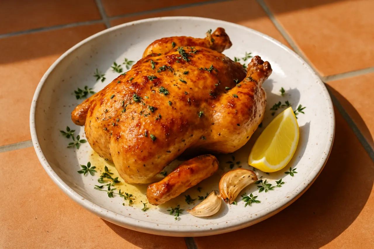 Roast Chicken — a high-protein chicken french recipe with about 1g of fiber