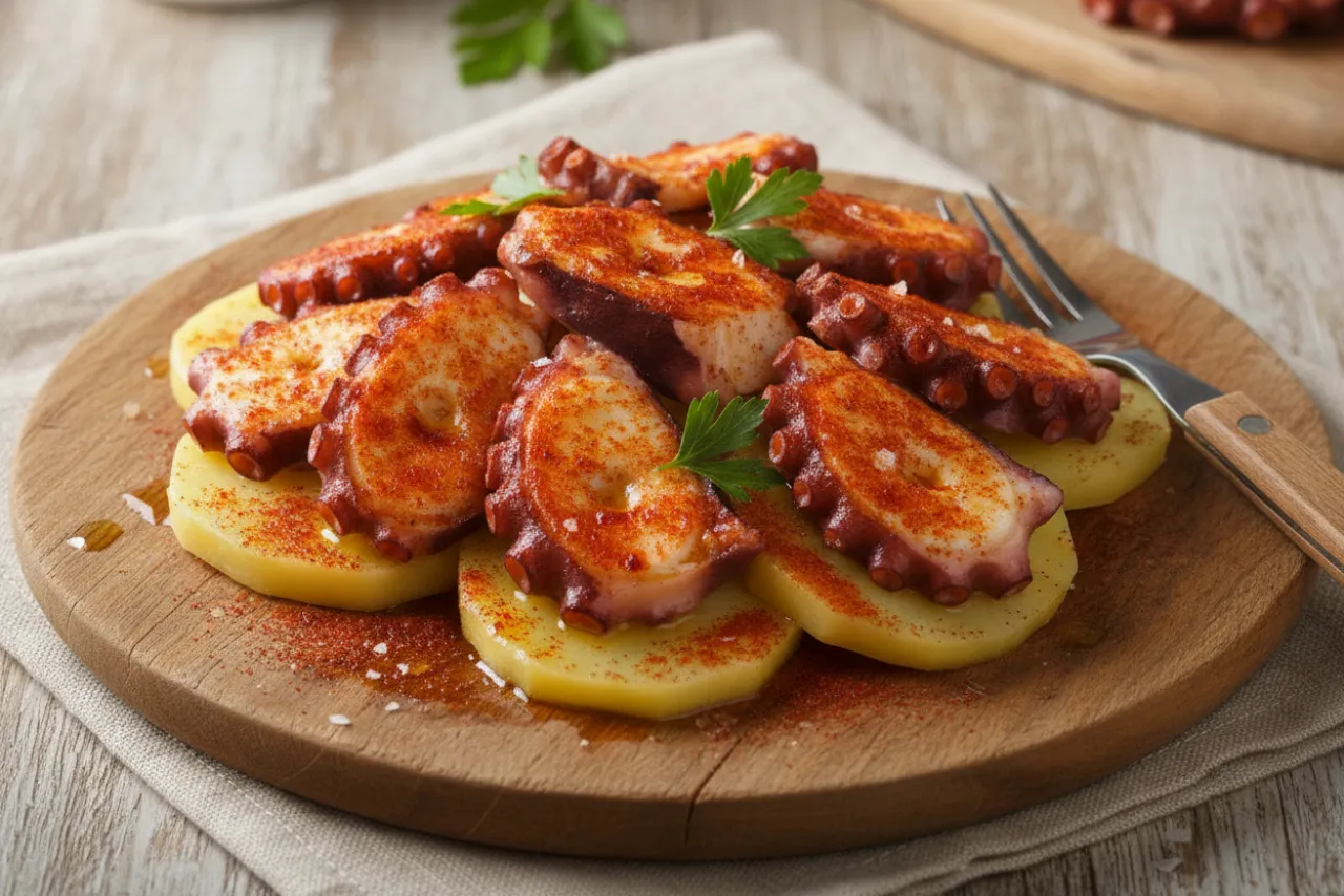 Pulpo a la Gallega — a high-protein lunch spanish recipe with about 4g of fiber