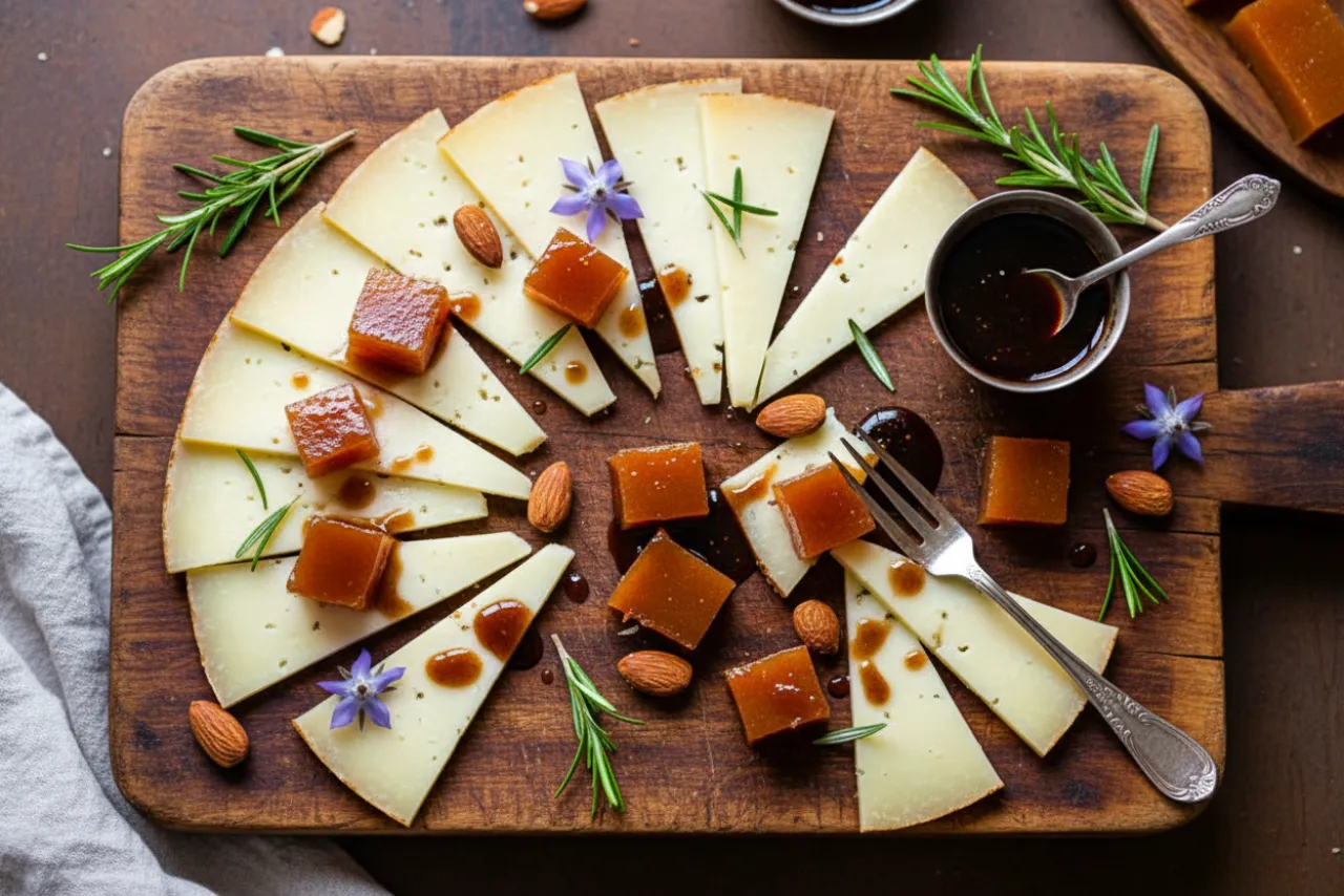 Manchego with Quince — a keto dinner spanish recipe with about 4g of fiber