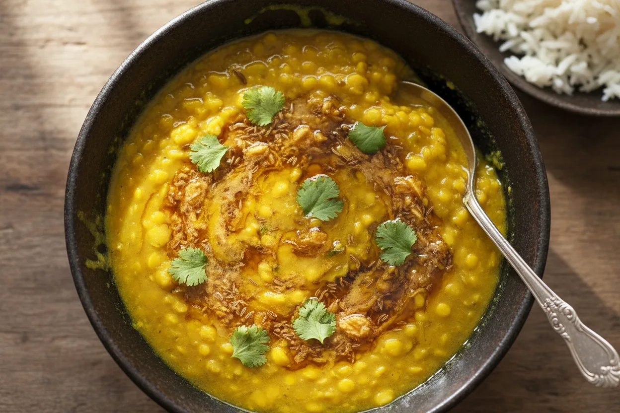 Quick Moong Dal — a low-calorie dinner indian recipe with about 8g of fiber