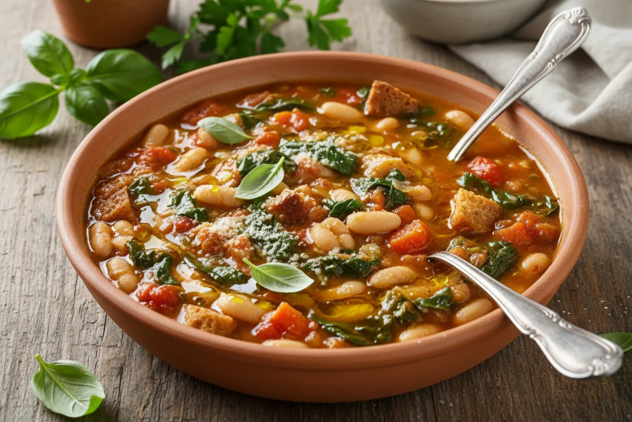 Ribollita — a healthy Italian italian recipe with about 12g of fiber
