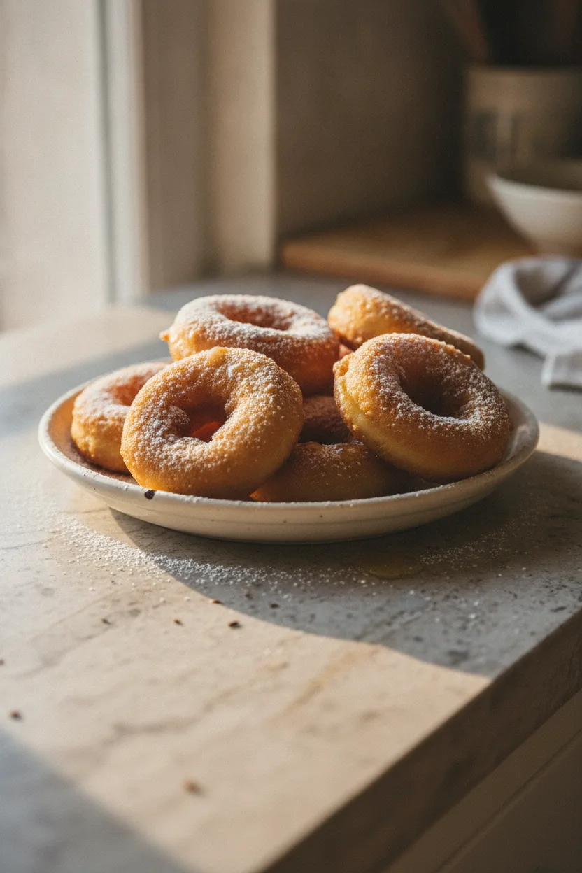 Rosquillas — Spanish recipe, finished and plated