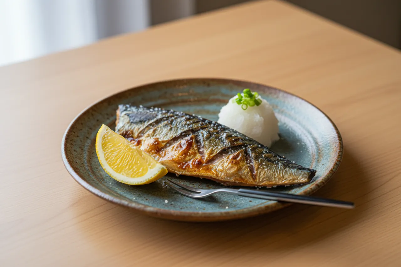 Saba Shioyaki — a high-protein low-calorie japanese recipe with about 1g of fiber