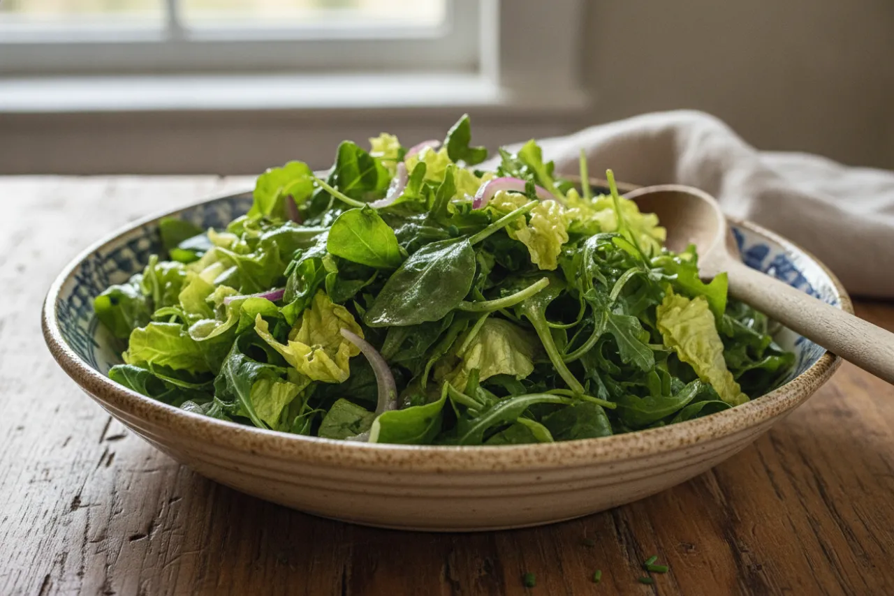 Salade Verte — a keto dinner french recipe with about 1g of fiber