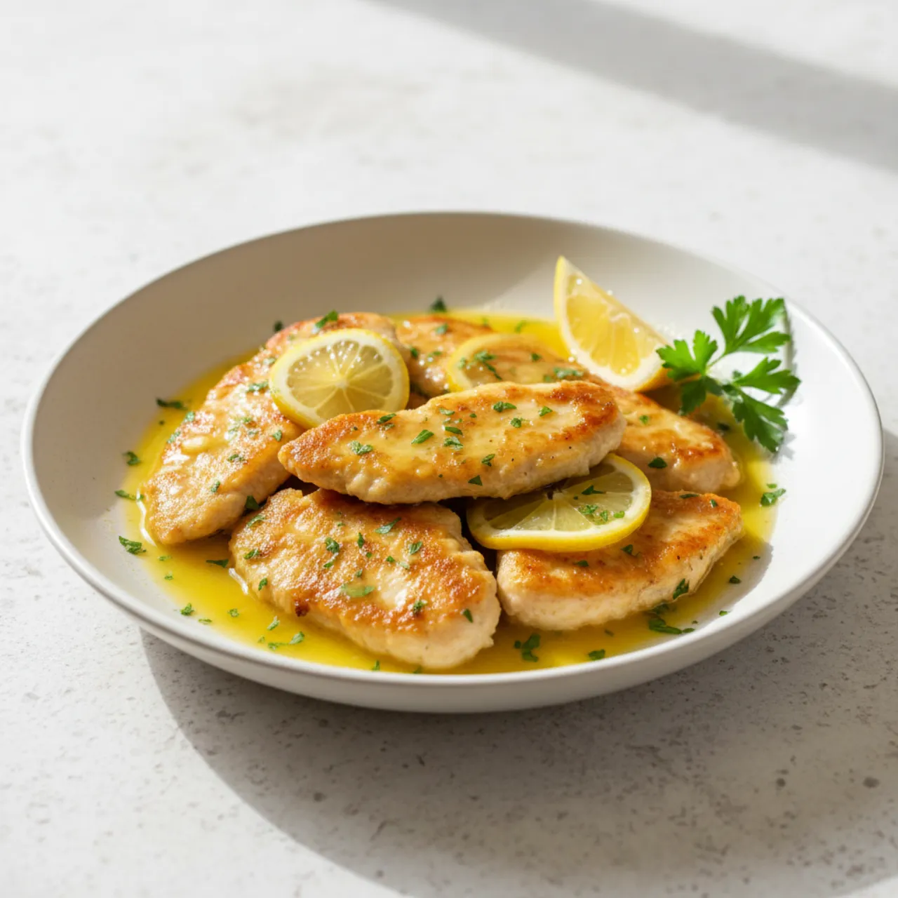 Scaloppine al Limone — a high-protein lunch italian recipe with about 1g of fiber