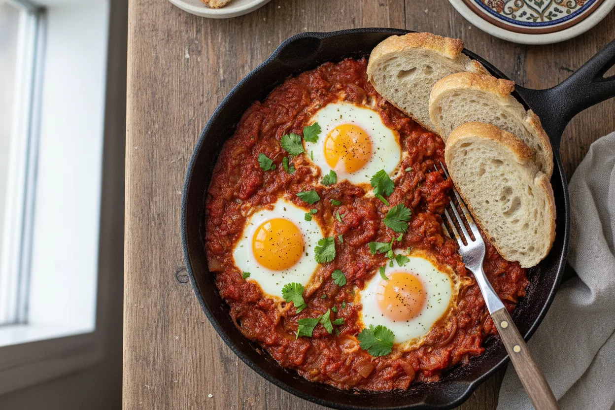 Pantry Shakshuka — a gut-health middle eastern recipe with about 6g of fiber
