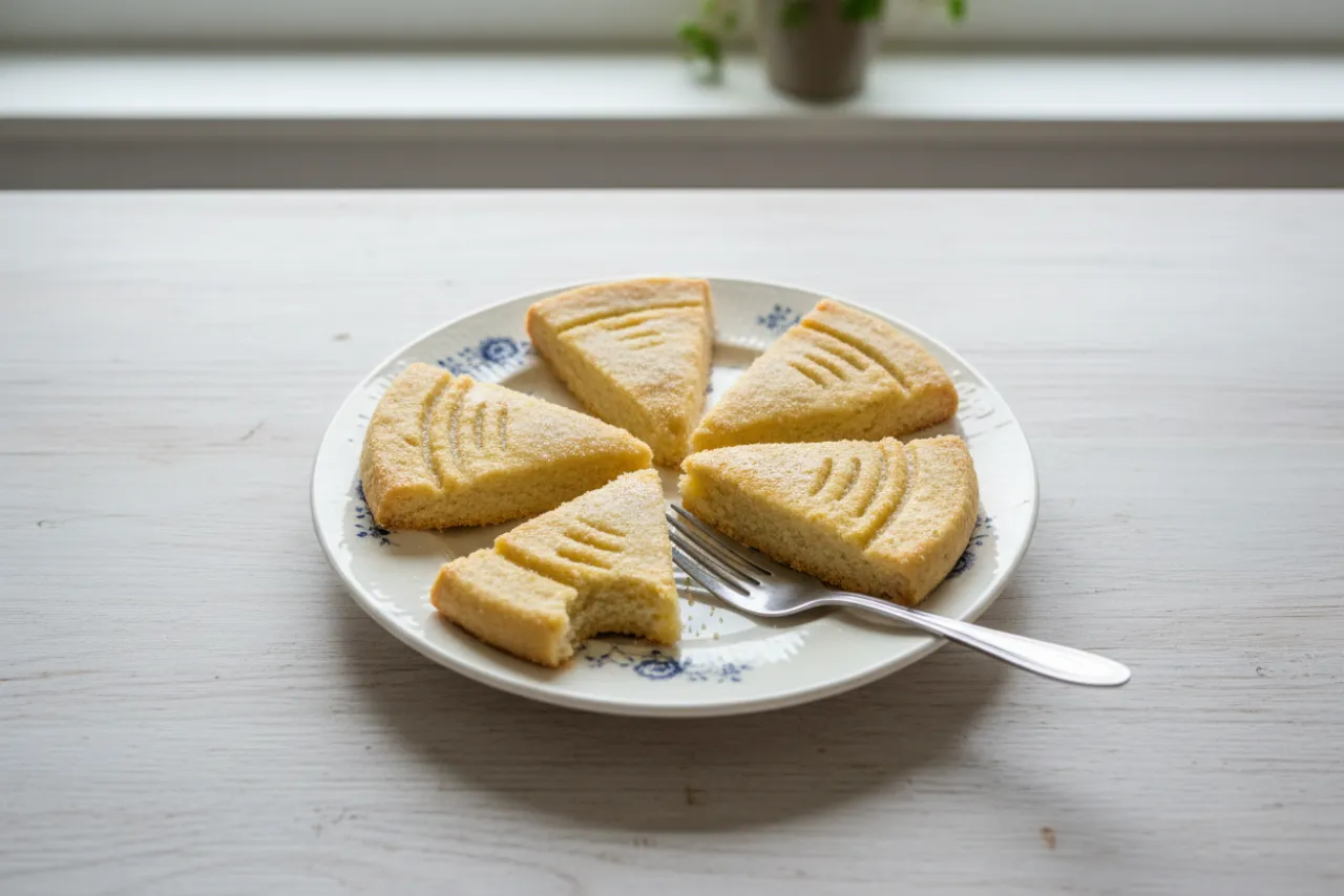 Shortbread — British recipe, finished and plated