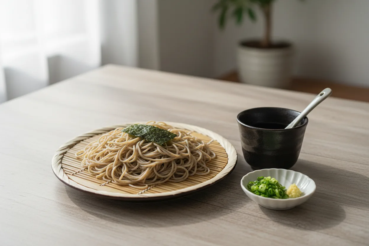 Zaru Soba — a low-calorie dinner japanese recipe with about 5g of fiber