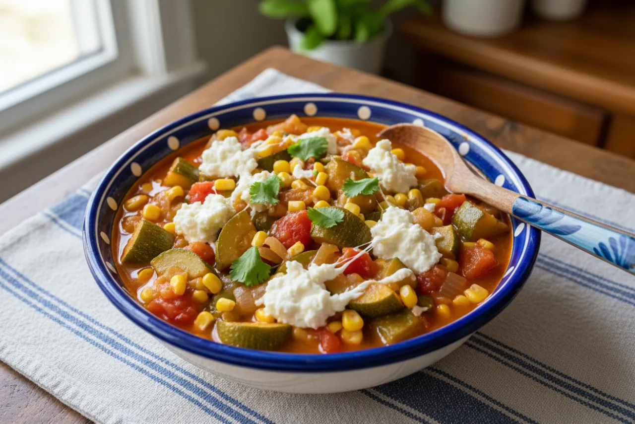 Calabacitas — Mexican recipe, finished and plated