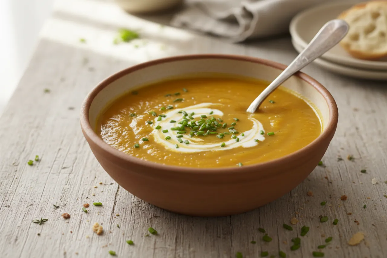 Soupe de Legumes — French recipe, finished and plated