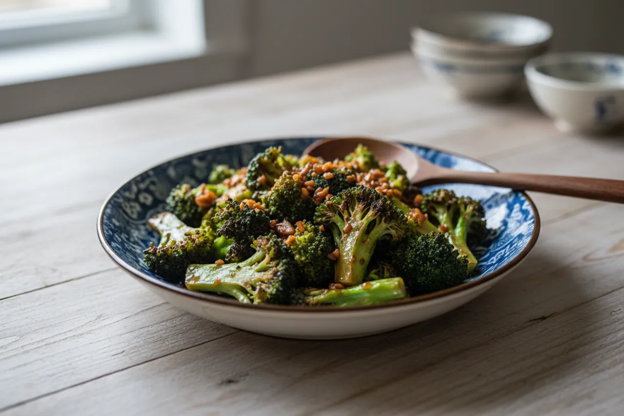 Garlic Stir-Fried Broccoli — a keto chinese recipe with about 2g of fiber