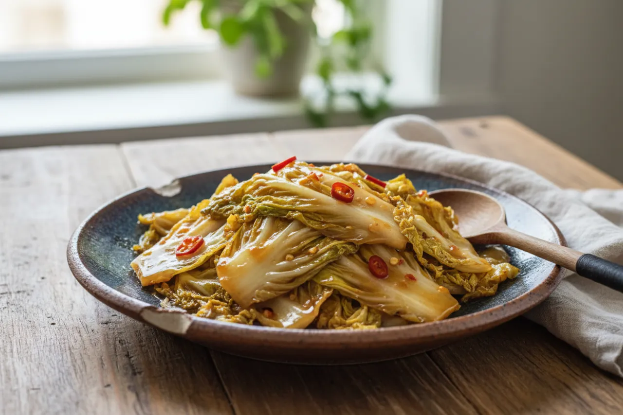 Vinegar-Glazed Napa Cabbage — a keto chinese recipe with about 1g of fiber