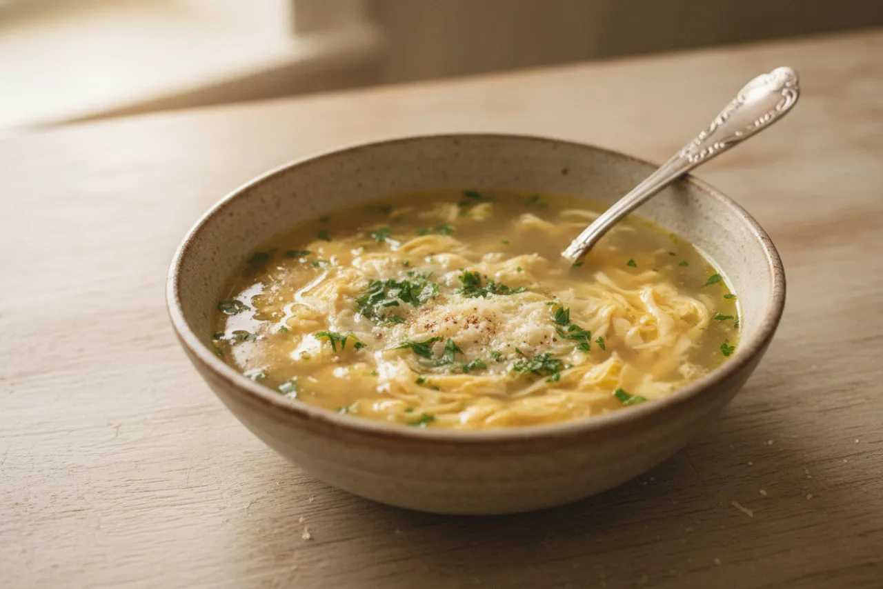 Stracciatella — a easy high-protein dinner italian recipe with about 0g of fiber