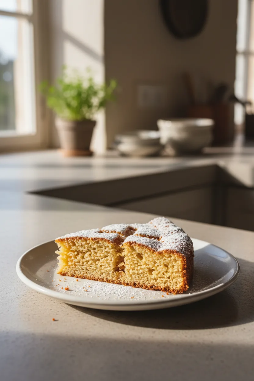 Tarta de Santiago — Spanish recipe, finished and plated