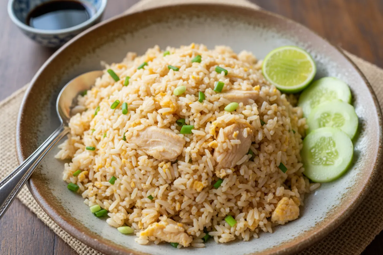 Thai Fried Rice — a cheap healthy thai recipe with about 2g of fiber