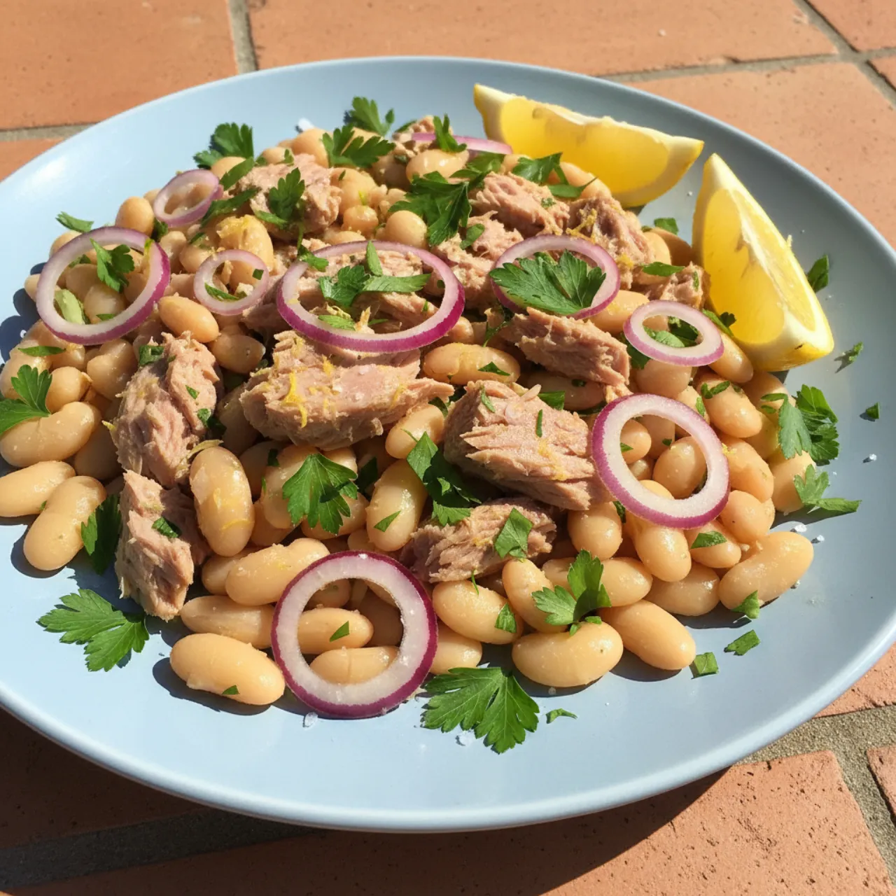 Tonno e Fagioli — a easy high-protein dinner italian recipe with about 7g of fiber