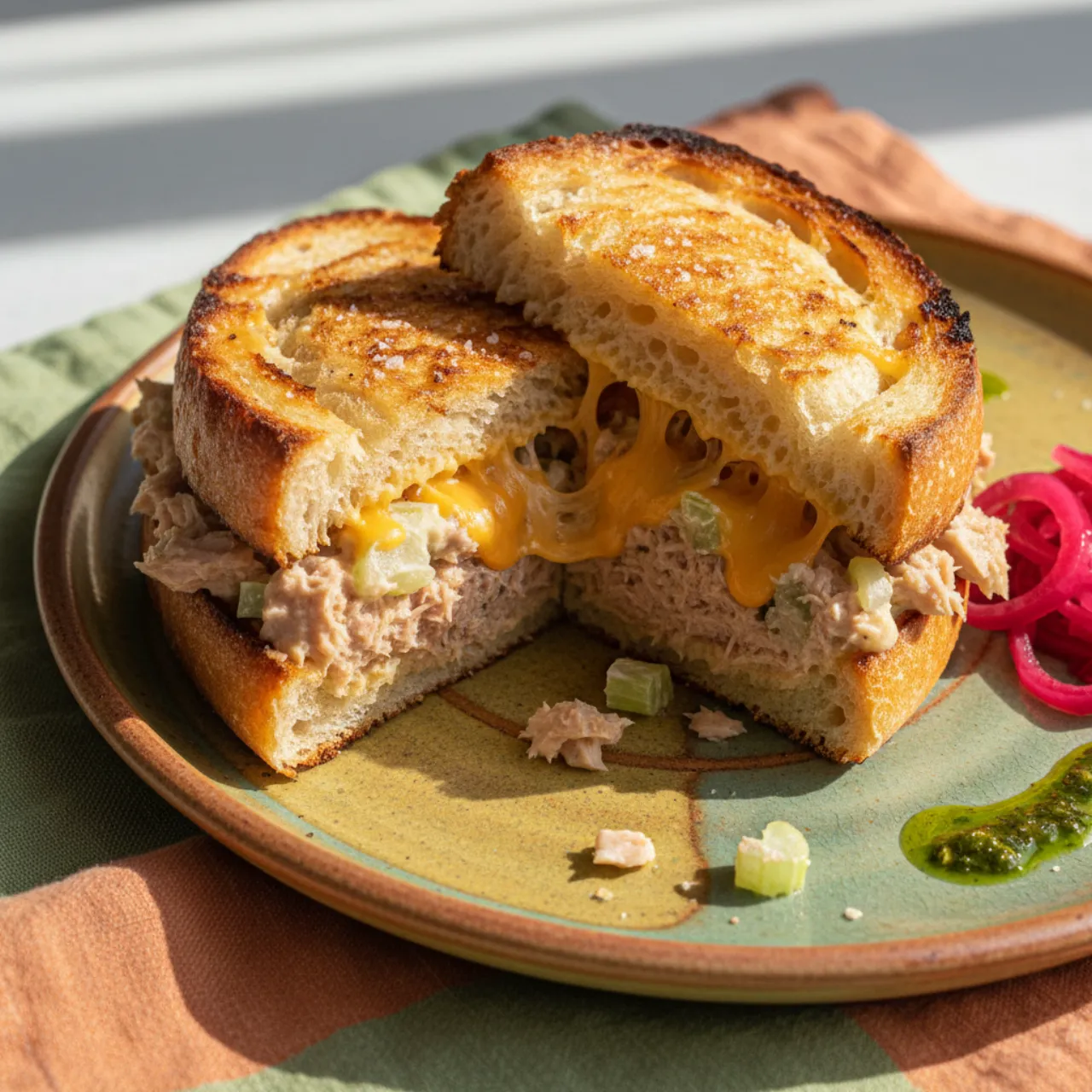 Tuna Melt — a high-protein seafood american recipe with about 1g of fiber
