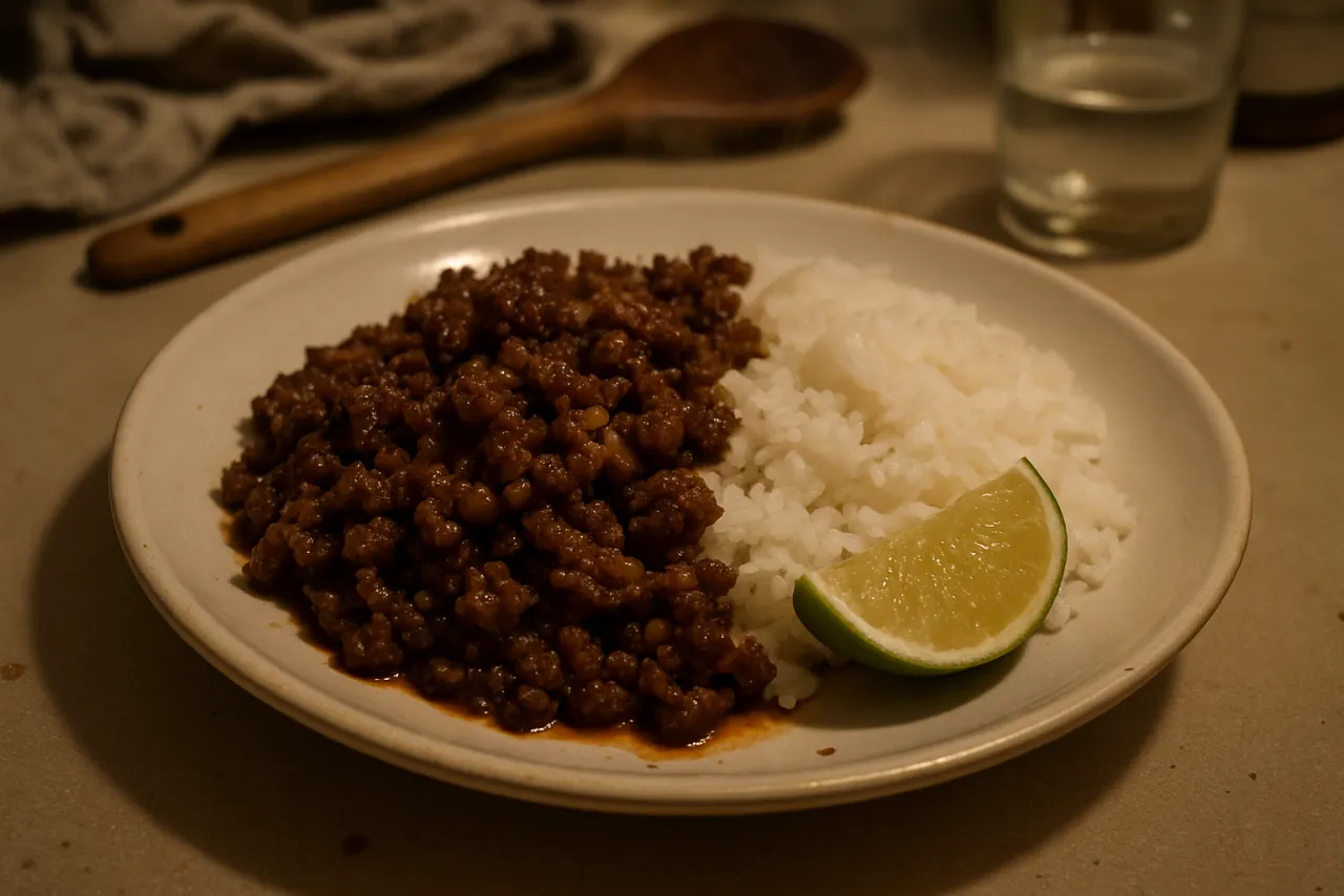 Vietnamese-Style Caramel Beef Bowl — a lunch meal prep vietnamese recipe with about 1g of fiber