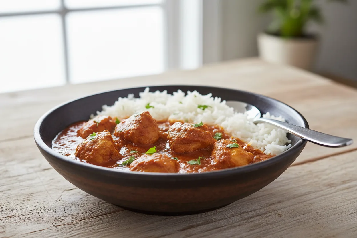 Murgi Curry (Home-Style Chicken Curry) — a high-protein dinner indian recipe with about 4g of fiber