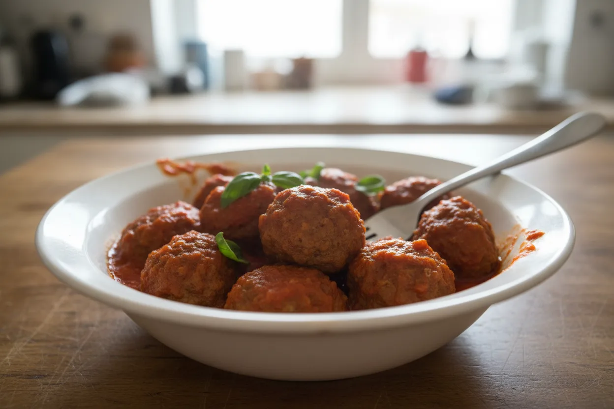 Polpette al Pomodoro — a recipe with parallel steps