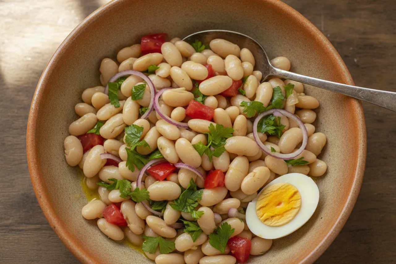Piyaz (Turkish White Bean Salad) — a easy Mediterranean mediterranean recipe with about 14g of fiber