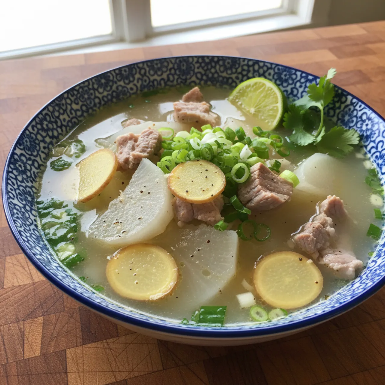 Winter Melon Soup — a high-protein low-carb chinese recipe with about 2g of fiber