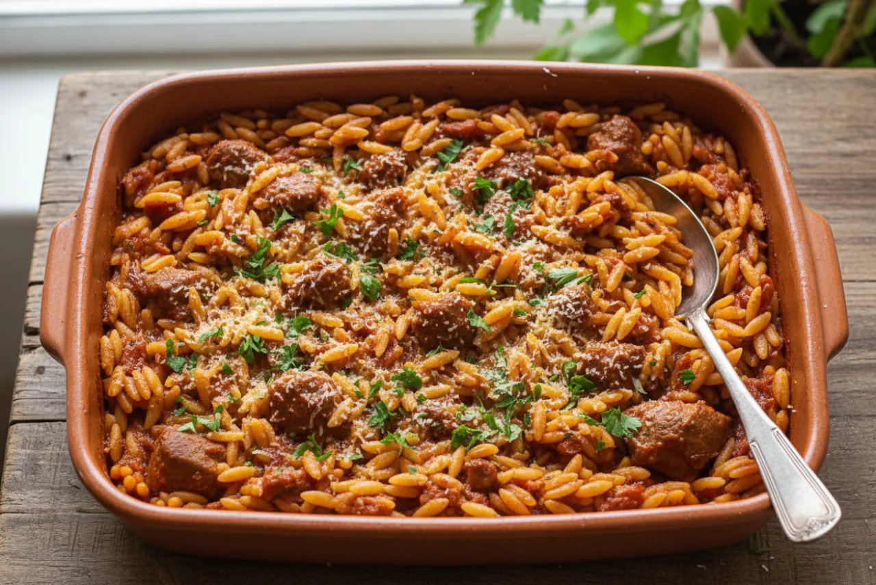Youvetsi — a Mediterranean diet greek recipe with about 4g of fiber