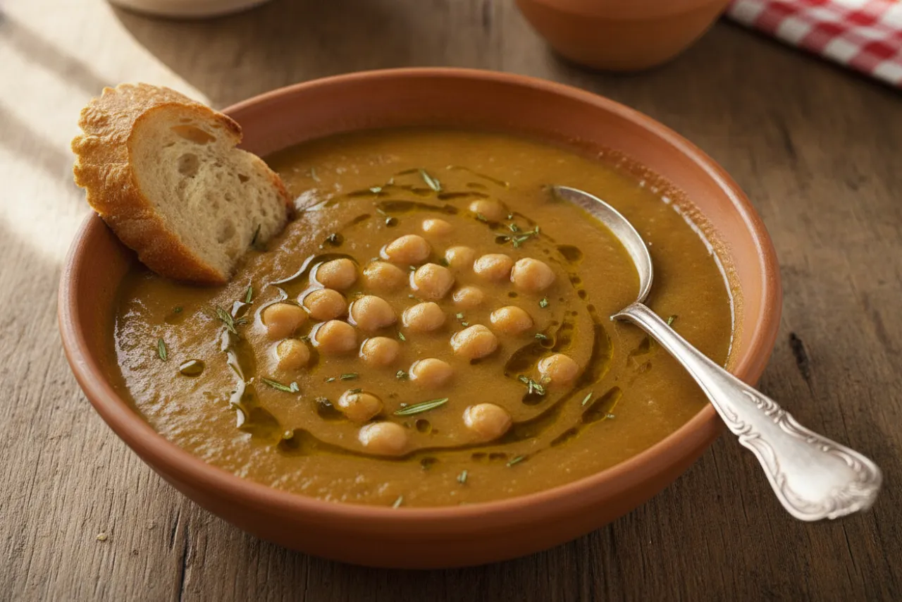 Zuppa di Ceci — a high-protein vegan italian recipe with about 16g of fiber