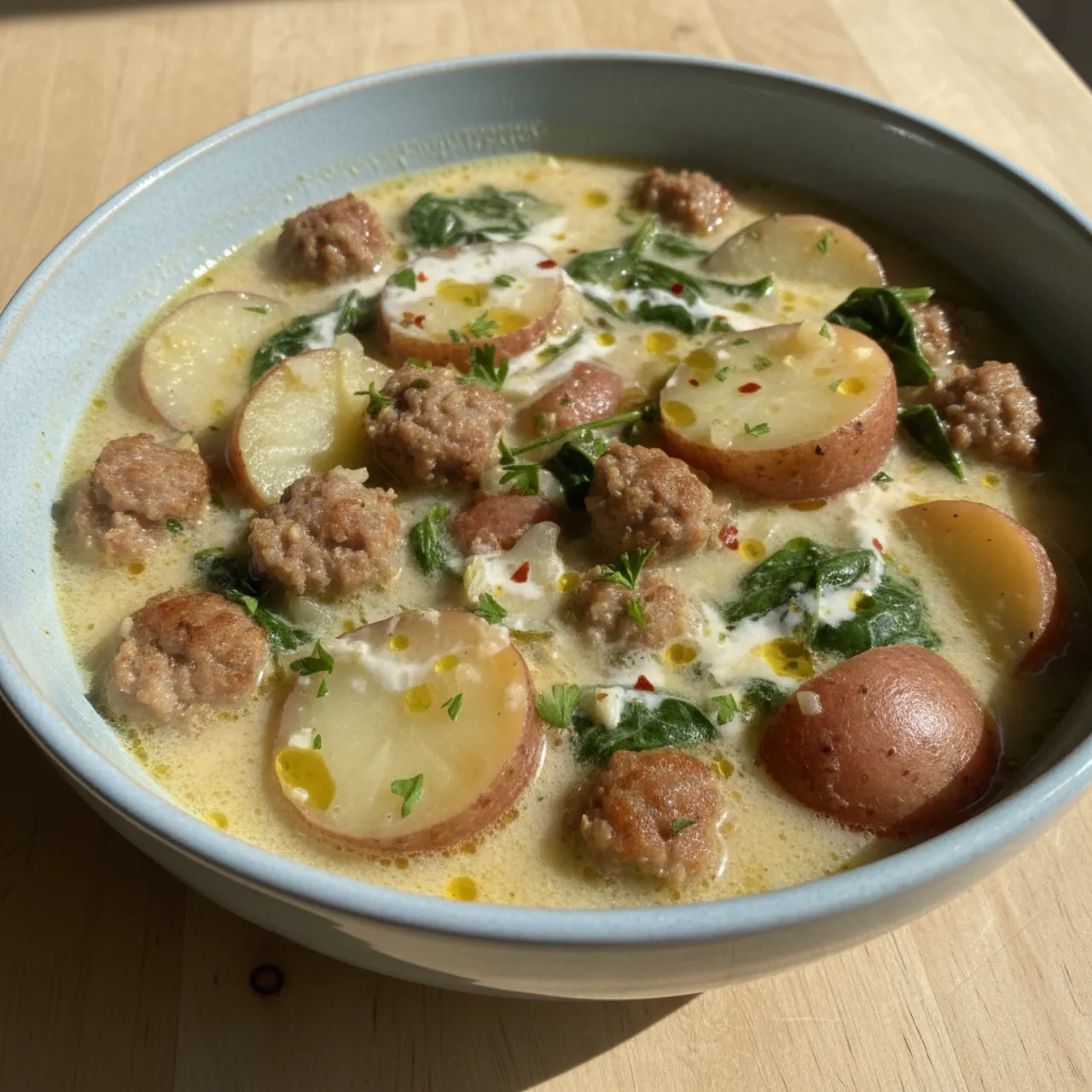 Zuppa Toscana — a healthy Italian italian recipe with about 3g of fiber